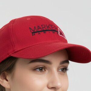Merritt Island Florida Snapback Hat Cap Marker 24 Marina Red One Size Adjustable